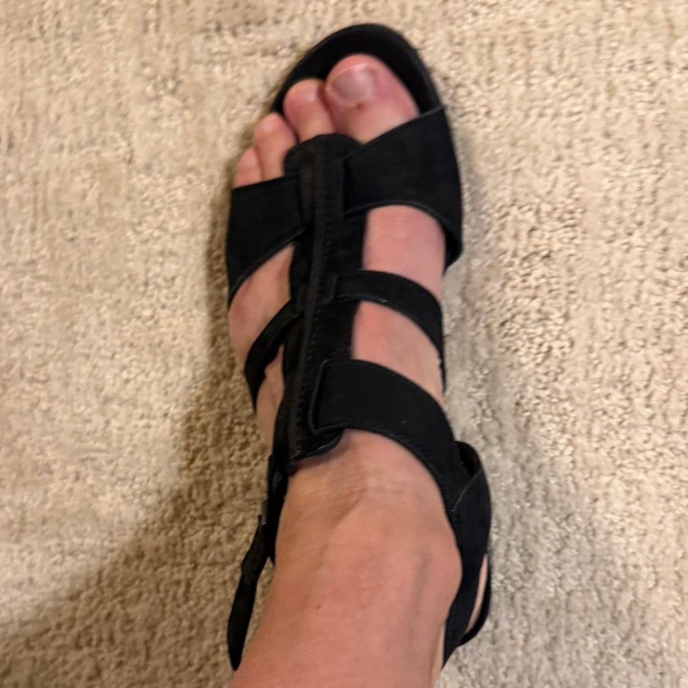 Peter green Elegant Black Strappy Sandals